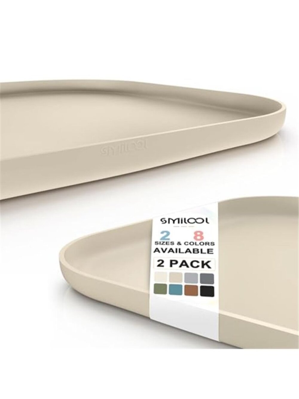 Waterproof Silicone Pet Food Mat with Raised Edge for Dog and Cat 19*12 in